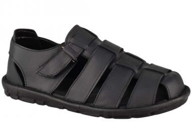 Ανδρικά Δερμάτινα Πέδιλα | Υφαντίδης | Ανατομικά | 111013 | Μαύρο - Υφαντίδης - 